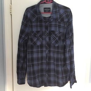 Men’s American Eagle blue plaid long sleeve